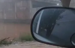 Gambar banjir di Majalaya (Sumber: wa grup | Foto: Mufti Nurlita Sari)