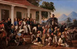 Seniman Raden Saleh yang melukis dengan gaya lukis Eropa sebagai pelopor seni modern di Indonesia.  (Sumber: wikimedia.org)