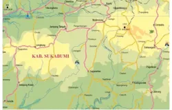 Ilustrasi peta Kabupaten Sukabumi. (Sumber: Istimewa)