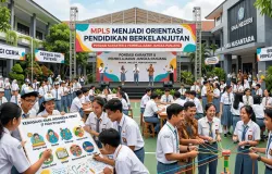 ilustrasi kegiatan MPLS tahun 2026. (Sumber: Gemini AI | Foto: Gemini AI)