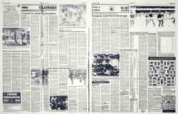 Halaman muka surat kabar terbitan Bandung, Gala dan Mandala yang menyoroti perhelatan Piala Dunia 1986 di Meksiko. (Sumber: Dokumentasi Penulis)