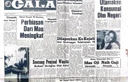 Halaman depan surat kabar GALA edisi 16 Mei 1973, terbit 53 tahun silam, yang menjadi salah satu potret dinamika sosial, politik, dan kehidupan Kota Bandung pada masanya. (Sumber: Dokumentasi Penulis | Foto: Kin Sanubary)