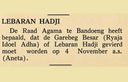 Artikel pada salah satu koran yang terbit tahun 1936. (Sumber: Delpher.nl)