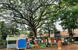 Taman di Jl. Tongkeng No.46, Merdeka, Kec. Sumur Bandung, Kota Bandung. (Sumber: Ayobandung | Foto: Irfan Al-Faritsi)