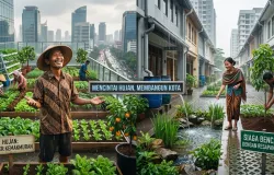 Ilustrasi musim hujan. (Sumber: GeminiAi)