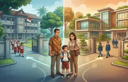 Kelas Menengah Pilih Sekolah Swasta atau Negeri? (Sumber: GeminiAI)