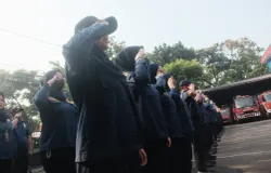 Apel kesiapan petugas damkar kota Bandung. (Sumber: Bandung.go.id)