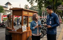 Ilustrasi cuanki Bandung. (Sumber: Dokumentasi pribadi | Foto: AI Gemini)