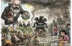 Tawaran Karl Marx ialah membangun masayarakat berkelanjutan yang ekologis. (Sumber: Ilustrasi diolah Gemini AI)