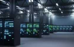Ilustrasi data center modern yang beroperasi 24 jam dan membutuhkan listrik serta air dalam jumlah besar untuk pendinginan. (Sumber: Freepik)
