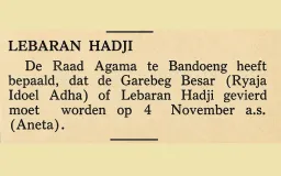 Lebaran Haji Tempo Dulu