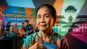 Ilustrasi program peduli lansia di Kota Bandung (Sumber: kreasi dengan Gemini | Foto: Sri Maryati)
