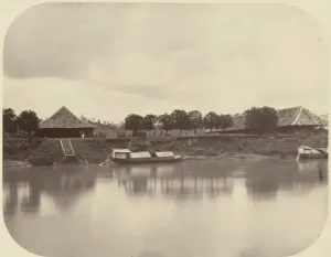 Tjikao Koffiepakhuis – Gudang Kopi Cikao, 1880. (Sumber: Koleksi Leiden University Libraries)