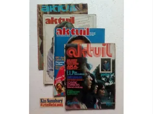 Majalah Aktuil terbitan 1970-an, pelopor majalah musik modern di Indonesia. (Sumber: Koleksi Kin Sanubary)