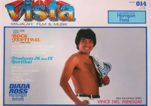 Pebulutangkis nasional Hastomo Arbi menghiasi sampul depan Majalah Vista edisi Juni 1985. (Sumber: Koleksi Majalah Vista milik Kin Sanubary)