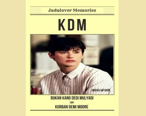 Tahun 1990-an dua model rambut Demi Moore dan Keanu Reeves menggila mempengaruhi kawula muda Bandung dan ada istilah KDM atau Korban Demi Moore. (Sumber: Facebook | Foto: Jadulover)