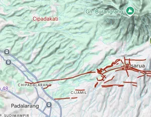Kampung Cipadakati di Desa Mekarjaya, Kecamatan Cikalong Wetan, Kabupaten Bandung. (Sumber: Peta: Google maps)
