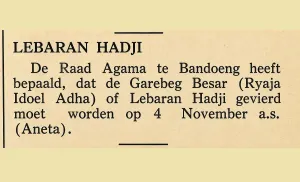 Artikel pada salah satu koran yang terbit tahun 1936. (Sumber: Delpher.nl)