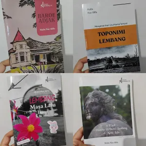 Persembahan saya untuk Lembang, tertuang dalam beberapa karya buku. (Foto: Malia)