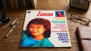Majalah Zaman edisi September 1984, terbit sekitar 42 tahun silam. Sampul mukanya menampilkan lukisan bergaya airbrush penyanyi asal Cimahi, Ria Angelina, yang menjadi salah satu wajah hiburan populer pada era 1980-an. (Sumber: Koleksi Kin Sanubary)