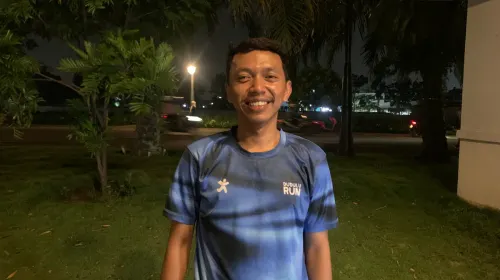 Bahrul Husaeni mendirikan DuduluRun sebagai wadah untuk memantau progres kesehatan dan perkembangan setiap pelari secara bertahap. (Sumber: ayobandung.id | Foto: Halwa Raudhatul)