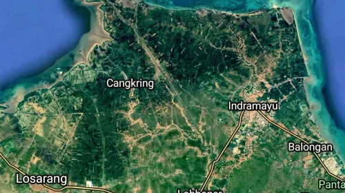 Lokasi Lohbener dan Losarang di Kabupaten Indramayu. (Sumber: Google maps)