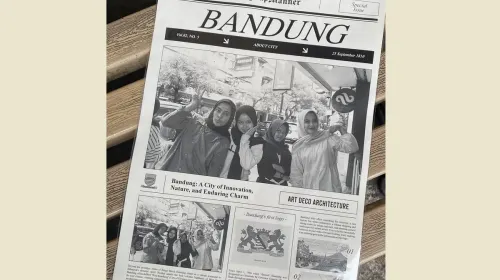 Foto box koran yang sedang viral di Jalan Braga, Kota Bandung. (Sumber: Dokumentasi Penulis)