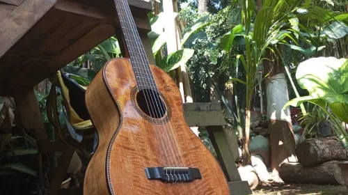 Gitar disebuah taman kecil. (Foto: Abah Omtris)