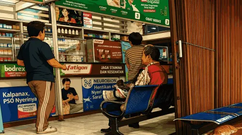 Koran sepertinya menolak hilang di telan sejarah. Bersama dengan mereka yang menyebarkan literasi lewat penjual koran. Begitu juga mereka bertahan hidup di Kota Metropolitan (Sumber: Generated AI dari foto asli | Foto: Dias Ashari)