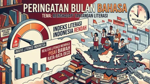 Bulan Bahasa dan Literasi. (Sumber: GeminiAI)