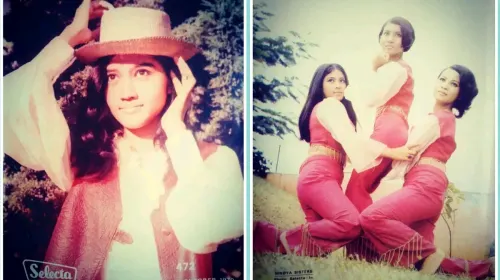 Hastarita Abdullah, fotomodel 17 tahun, tampil di sampul depan Majalah Selecta edisi Oktober 1970. Sementara Trio Nindya Sisters, tiga bersaudari asal Solo, tampil di sampul belakang, 56 tahun silam. (Sumber: Kin Sanubary)