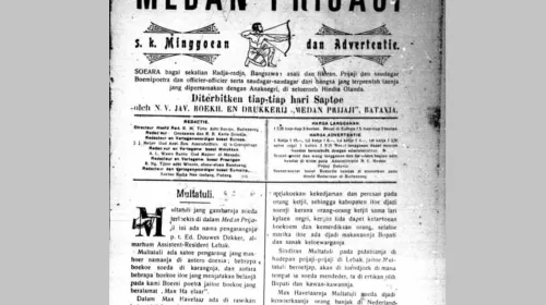 Koran "Medan Prijaji" 1910. (Sumber: Istimewa)