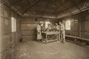 Ilustasi judi dadu zaman kolonial Belanda.